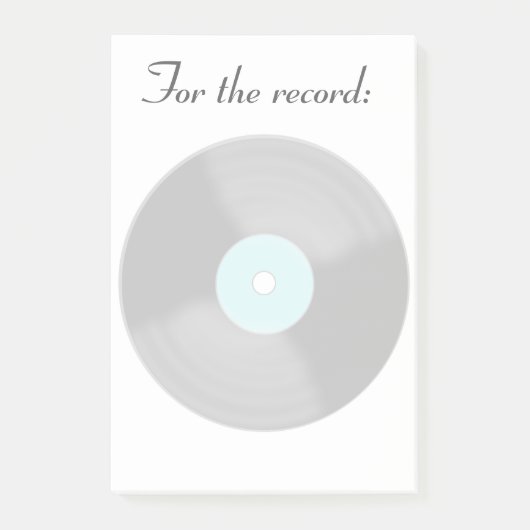 Grands Post-It Notes Disque Vinyle (Devant)