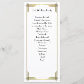 Grands Programmes de mariage Gatsby White Art Déco (Dos)