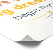Grands rêves | Affiche d'affirmation pour enfants (Coin)