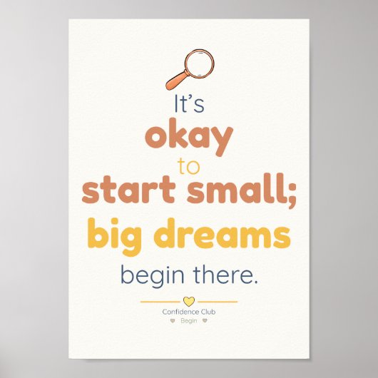 Grands rêves | Affiche d'affirmation pour enfants (Devant)