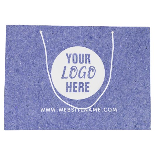 Grands sacs de courses en Kraft avec logo/texte pe (Dos)