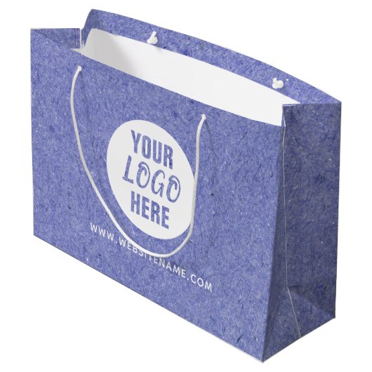 Grands sacs de courses en Kraft avec logo/texte pe (Dos Angle)
