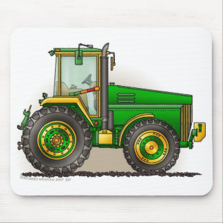 Grands tapis de souris verts de tracteur