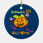 Grandson 1st Halloween Happy Pumpkin Keramisch Ornament (Voorkant)
