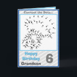 Grandson 6e Anniversaire Carte de puzzle<br><div class="desc">Grandson 6e Birthday Puzzle Card. Une carte unique et amusante qui comporte un puzzle de points sur le devant de la carte est une photo d'un petit garçon et un ballon de parachute. Modifier l'âge sur le recto de la carte. Il est recommandé d'acheter MATTE FINISH pour qu'il soit facile...</div>