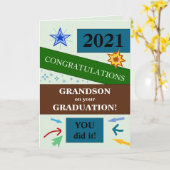  Grandson Afstuderen Kaart (Gele Bloem)