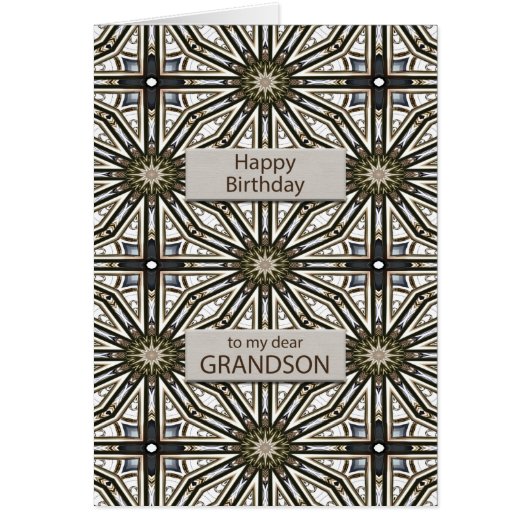 Grandson Anniversaire Mandala Design Abstrait (Devant)