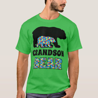 Grandson Bear Autism Awareness T-shirt