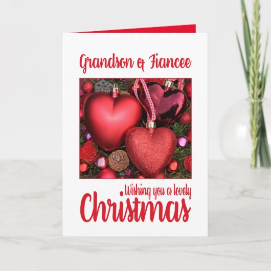 Grandson et Fiancée Jolie carte de Noël (Devant)