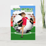 Grandson Football Football Carte de voeux Annivers<br><div class="desc">Football / Carte de voeux d'anniversaire</div>