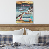 Grandson Gift | Brief aan mijn kleinzoon van opa Canvas Afdruk (Insitu (Slaapkamer))
