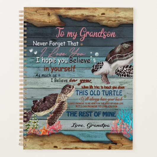 Grandson Gift | Brief aan mijn kleinzoon van opa Planner (Voorkant)