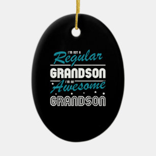 Grandson Gift Ik ben geen gewone kleinzoon Keramisch Ornament