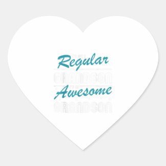 Grandson Gift - Im Not A Regular Grandson T-Shirt Hart Sticker