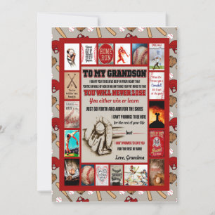 Grandson Gifts Aan mijn kleinzoon liefde van oma Kaart