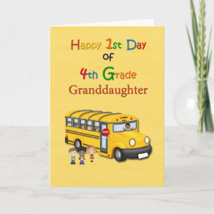Grandson Happy 1er jour de la carte d'autobus de 4