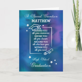 Grandson High School Afstuderen Quote Kaart