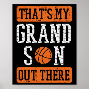 Grandson Out Daar waar het Basketball Grandma Gran Poster