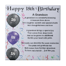 Grandson Poem - 18e verjaardag