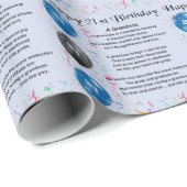 Grandson Poem - 21e verjaardag Cadeaupapier (Rol Hoek)