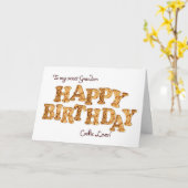 Grandson, une carte d'anniversaire pour les amoure (Fleur jaune)