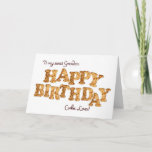 Grandson, une carte d'anniversaire pour les amoure<br><div class="desc">Une carte d'anniversaire amusante pour celui qui aime les biscuits et les douceurs de la vie. Les lettres formées à partir de cookies rendent les mots Joyeux Anniversaire. A l'intérieur,  un biscuit avec une bouchée et un vers amusant.</div>