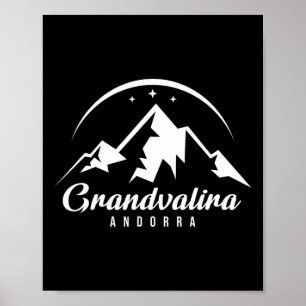 Grandvalira Andorra Skigebied Snowboarden Poster