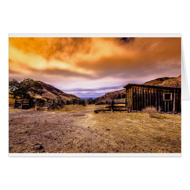 Grange au crépuscule (Devant horizontal)