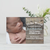 grange bois ouest pays bébé Faire-part de naissanc (Debout devant)