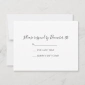 Grange couverte de neige Mariage d'hiver RSVP (Dos)