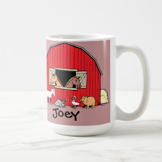 Grange d'enfant personnalisée et Mug d'animaux (Droite)