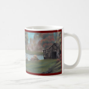 Grange patinée par la tasse bilatérale d'étang