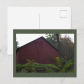 Grange rouge avec carte postale Ivy (Devant / Derrière)