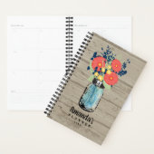 Grange rustique Bois Corail Gerber Daisy Mason Jar (Devant avec enveloppe)