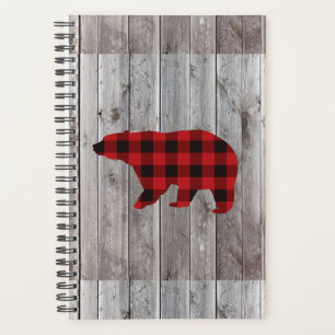 grange rustique bois noël bison rouge plaid ours