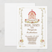 Grange rustique invitation nuptiale (Devant / Derrière)