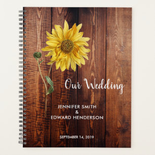 Grange rustique wedding planner de tournesol en bo