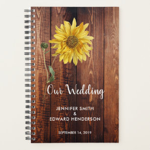 Grange rustique wedding planner de tournesol en bo