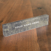 Graniet Glitter Marmer Glitter Glam Gepersonalisee Naambordje (Zijkant)