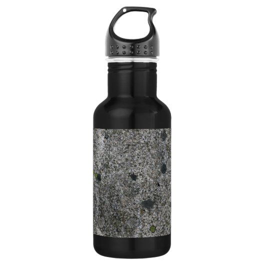 Graniet grijs met tekst waterfles  (Voorkant)