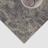 Graniet Marmeren Glam Monogram Letter Initiaal Tissuepapier (Detail)