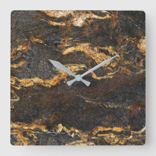 Graniet Stone Patroon Acrylwand Vierkante Klok