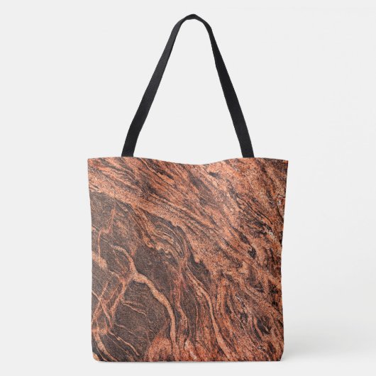 Graniet Stone Pattern All-Over-Print Canvas tas (Achterkant)