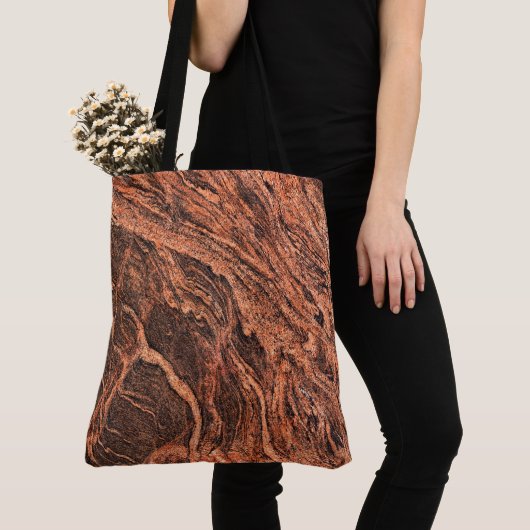 Graniet Stone Pattern All-Over-Print Canvas tas (Dichtbij)