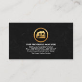 Graniet Texture Bronze Chain Saw Visitekaartje (Achterkant)