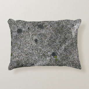 Granite Gray met Green Moss Decoratief Kussen