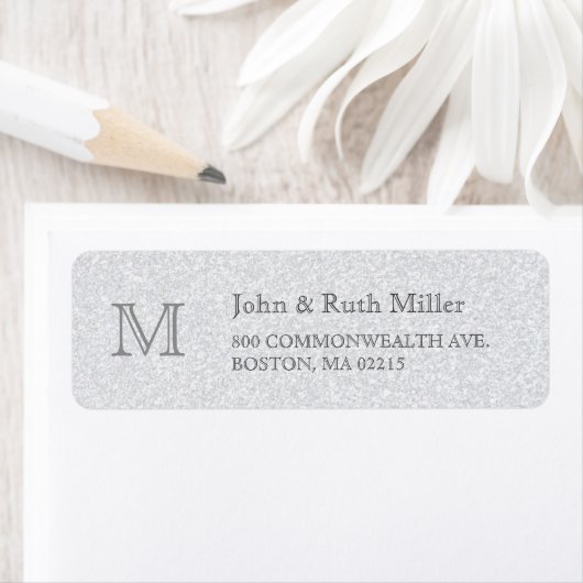 Granite Monogram Return Address Labels (Insitu)