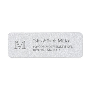 Granite Monogram Return Address Labels
