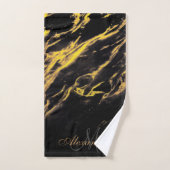Granite noir et doré (Serviette à main)
