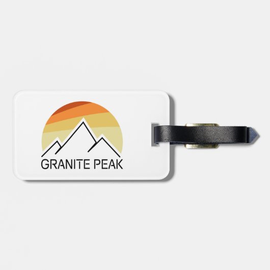 Granite Peak Montana Retro Bagagelabel (Achterkant horizontaal)